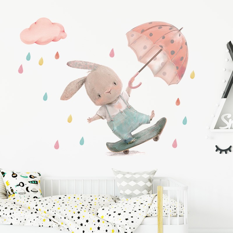 Sticker Decorativ Iepuras Skateboard Sipo - imagine 5