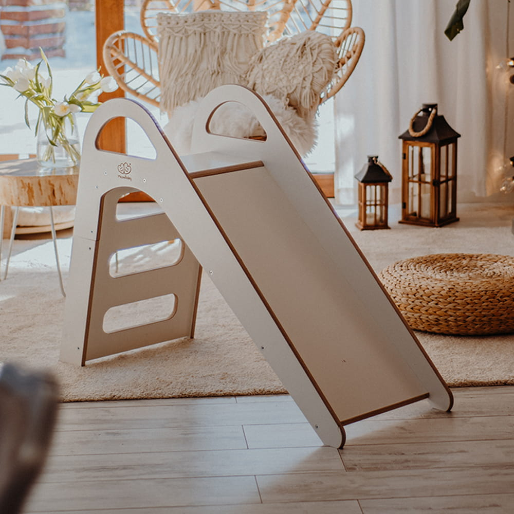 Tobogan MeowBaby Scandi Slider, Alb, Montessori - imagine 4