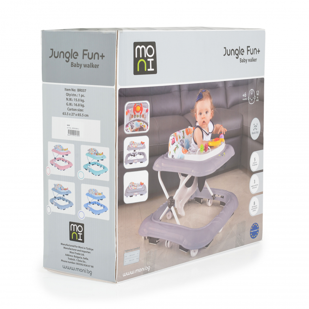 Premergator Moni Jungle Fun Plus Grey, Interactiv - imagine 4
