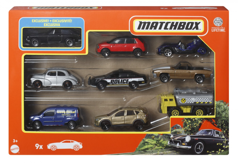 Set Matchbox 9 Mașinuțe MGB GT 1971 | Mattel
