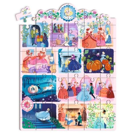 Puzzle Poveste Cenusareasa Djeco, 54 Piese - imagine 3