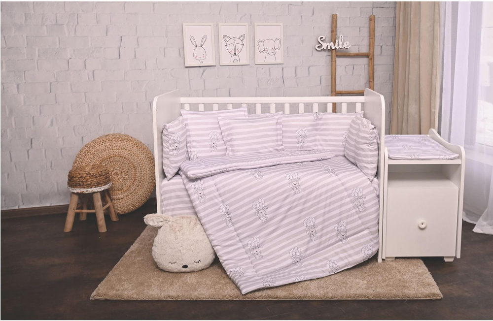 Set Lenjerie Pat 8 Piese Lorelli Trend Grey