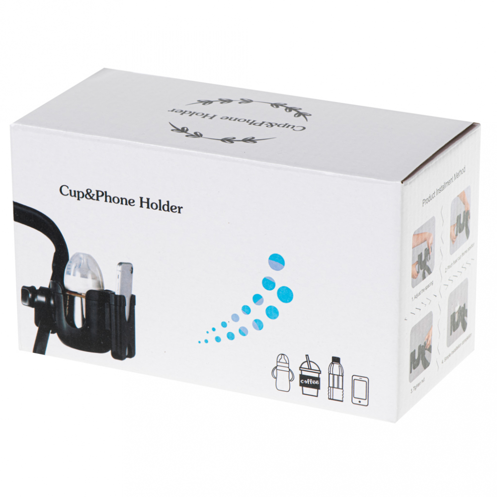 Suport Universal Telefon și Sticlă Ikonka, Negru - imagine 2