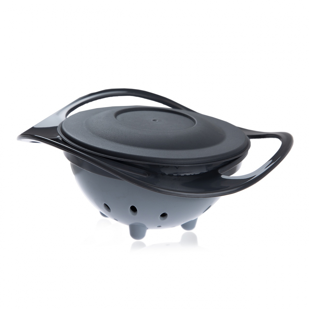 BabyJem Amazing Bowl Gri cu Rotire 360° - imagine 3