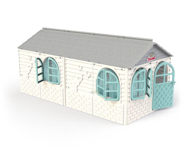 Casuta joaca Mykids Gri-Alb, Interior/Exterior
