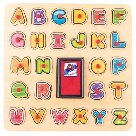 Puzzle Alfabet cu Stampile Woodyland | Educativ
