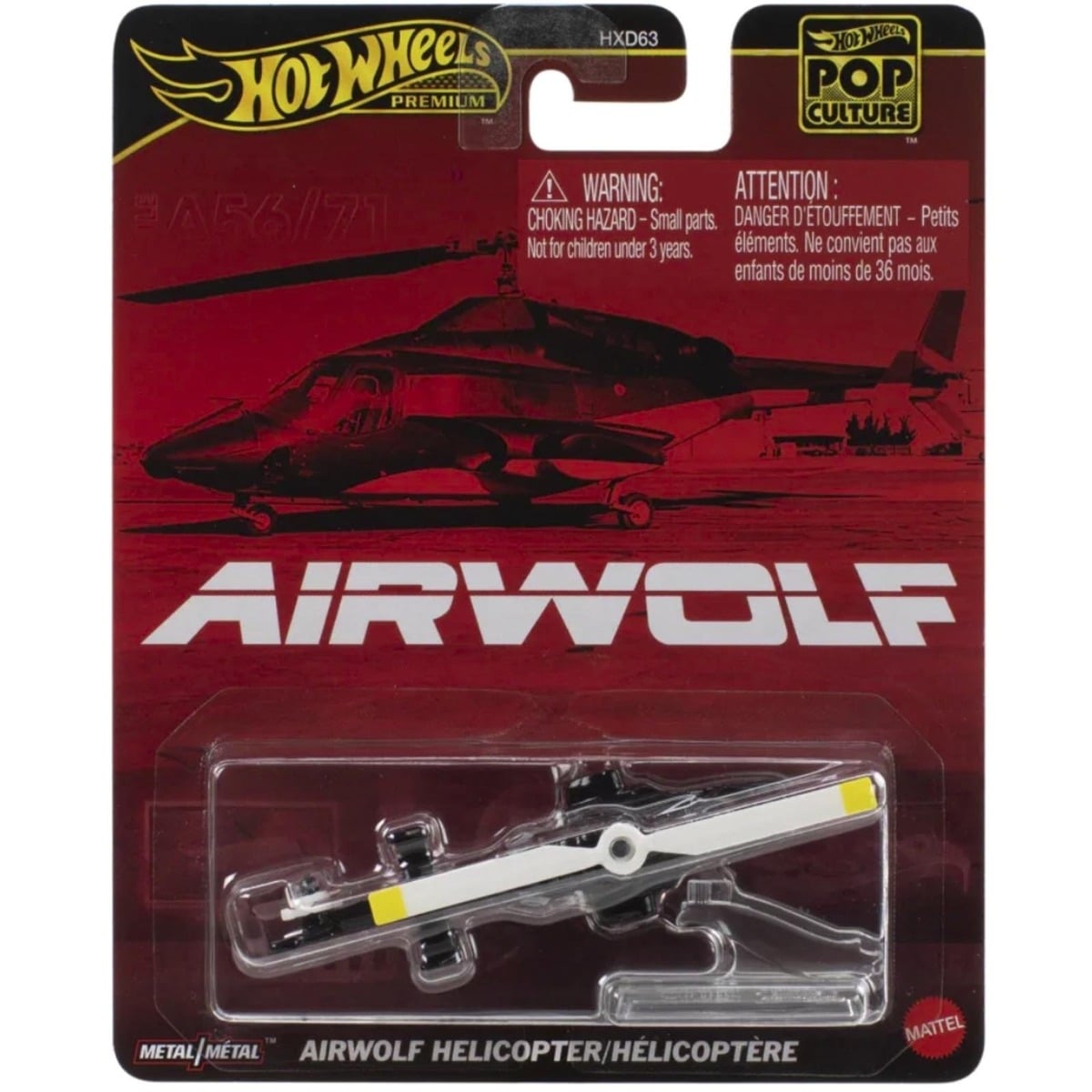 Hot Wheels Airwolf - Elicopter Metalic Premium