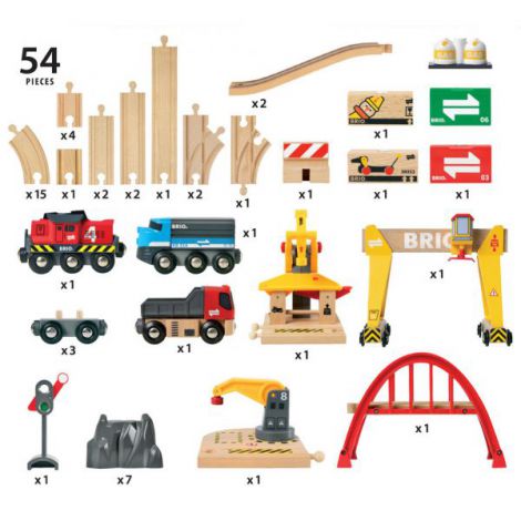 Set Deluxe Cale Ferată Brio 33097 cu Trenuri de Marfă - imagine 3