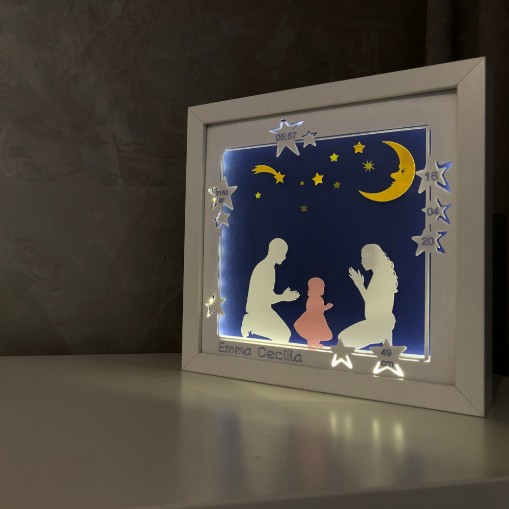 Tablou Luminos Părinți și Copii | Noorhandmadeatelier - imagine 3