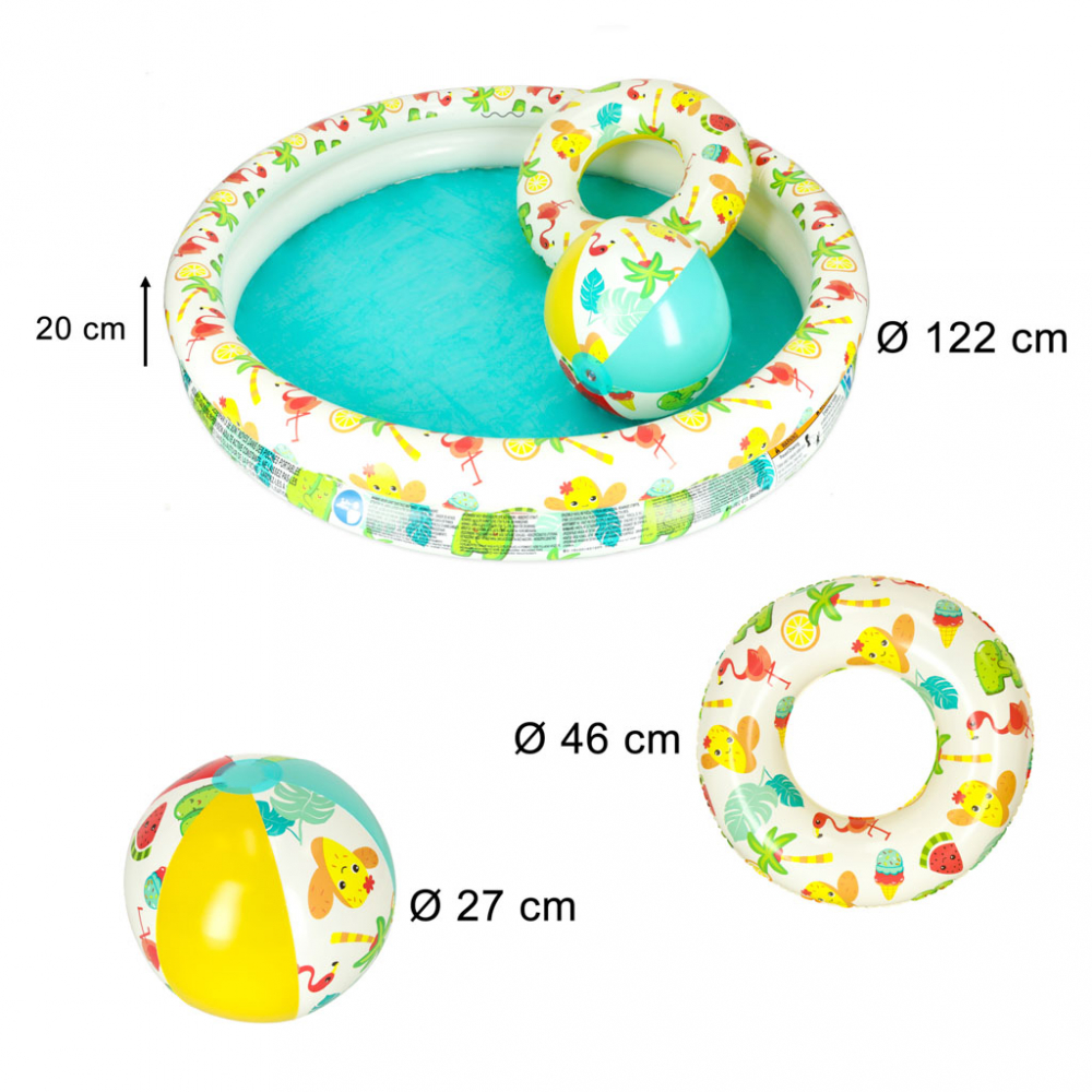 Set Piscină Gonflabilă Bestway Flamingo cu Colac - imagine 8