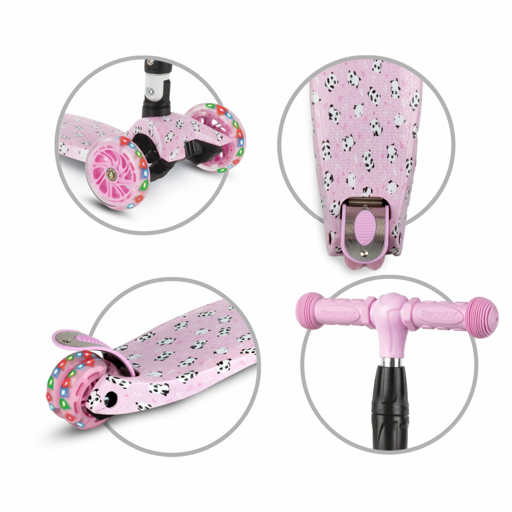 Kidwell Vento Panda - Trotinetă pliabilă cu LED - imagine 2
