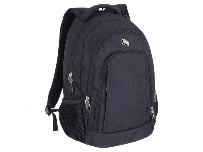 Ghiozdan Pulse Classic Black, 6 compartimente, ergonomic