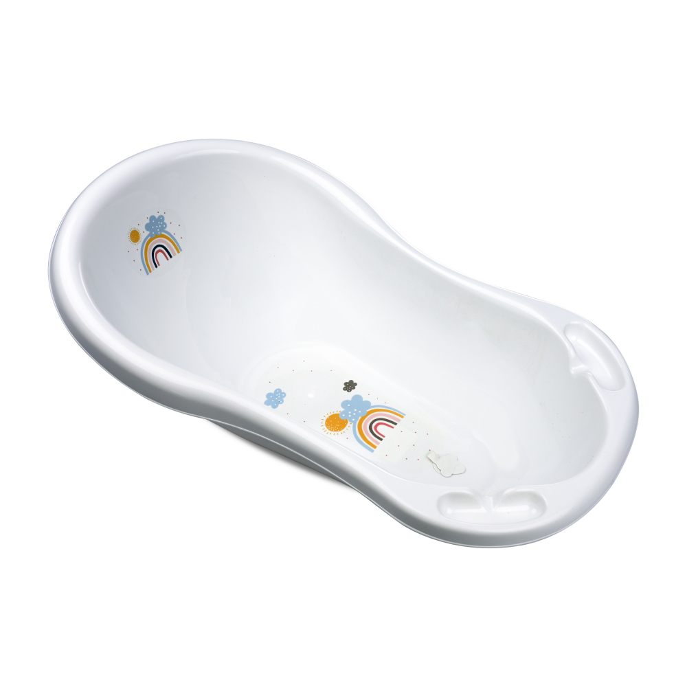 Cadita Bebe Lorelli Rainbow White cu Dop