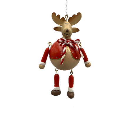 Set 4 Ornamente Brad Lemn cu Arc - Decorațiuni Magice - imagine 2