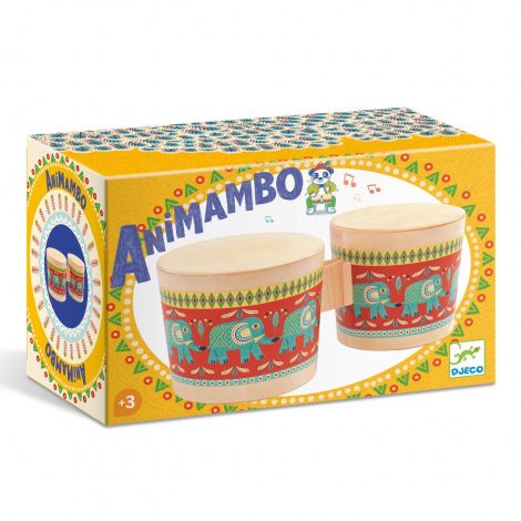 Bongo Djeco Animambo cu Elefanți, Lemn, +3 ani - imagine 2