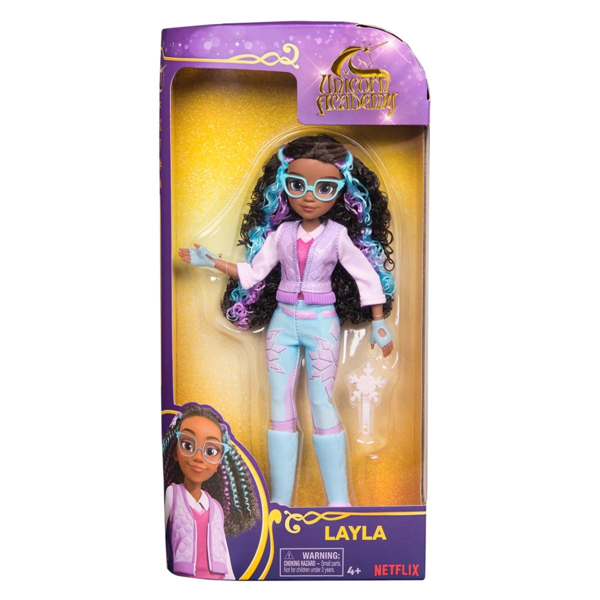 Papusa Layla Unicorn Academy, 24 cm, Moda si Magie