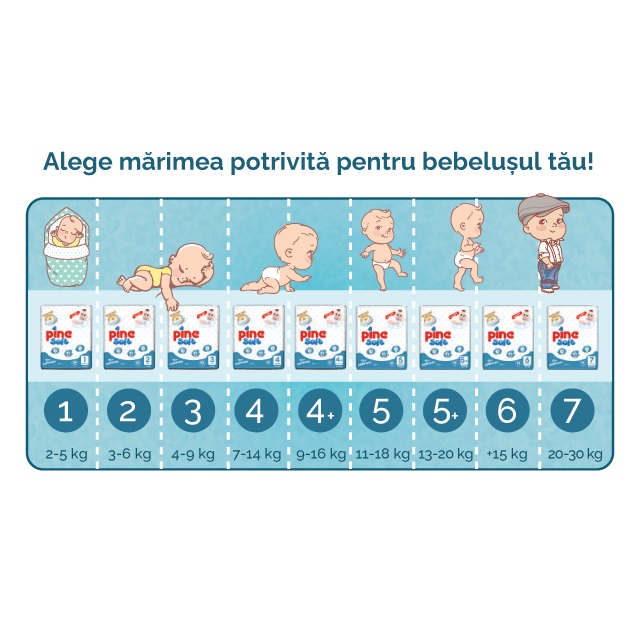 Scutece Pine Soft Maxi 7-14kg 72buc