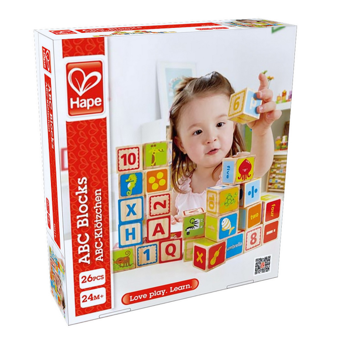 Hape Cuburi ABC | Joc Educativ Lemn