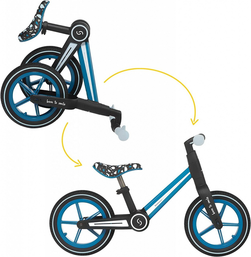 Bicicleta Skiddou Ronny 12" Pliabilă, Albastru