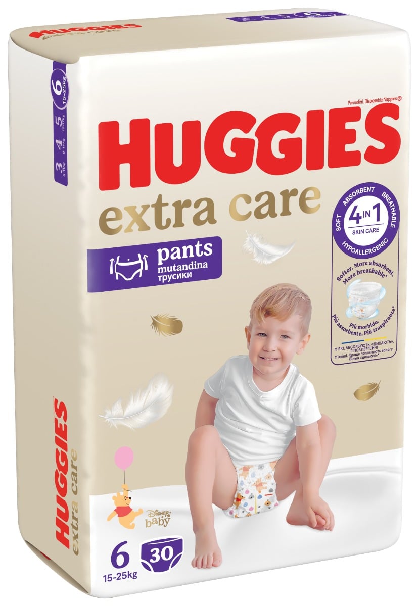 Huggies Extra Care Pants Mega 6, 30 bucăți