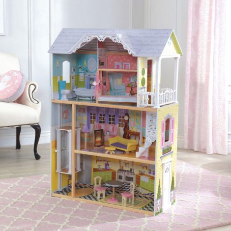 Casuta din lemn pentru papusi Kidkraft Kaylee, 3 etaje - imagine 3