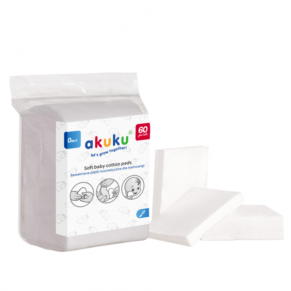 Dischete Bumbac Akuku Soft 60 Bucăți - imagine 4