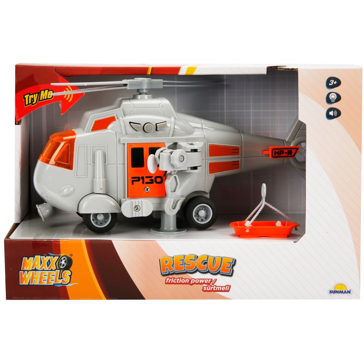 Elicopter Salvare Maxx Wheels cu Sunete și Lumini