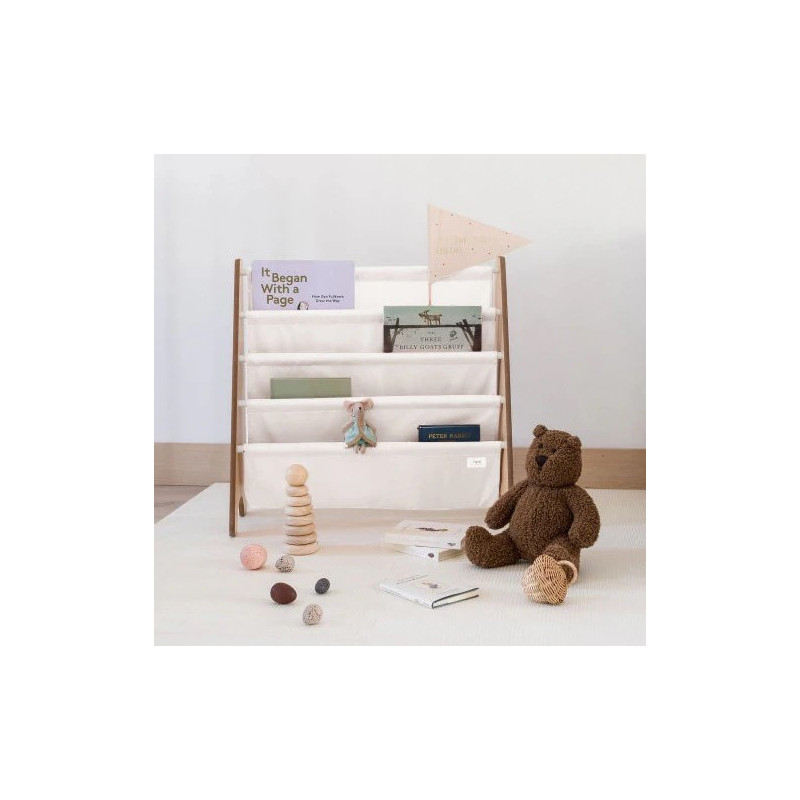 Raft Organizator Cărți Copii 3 Sprouts Cream - imagine 5