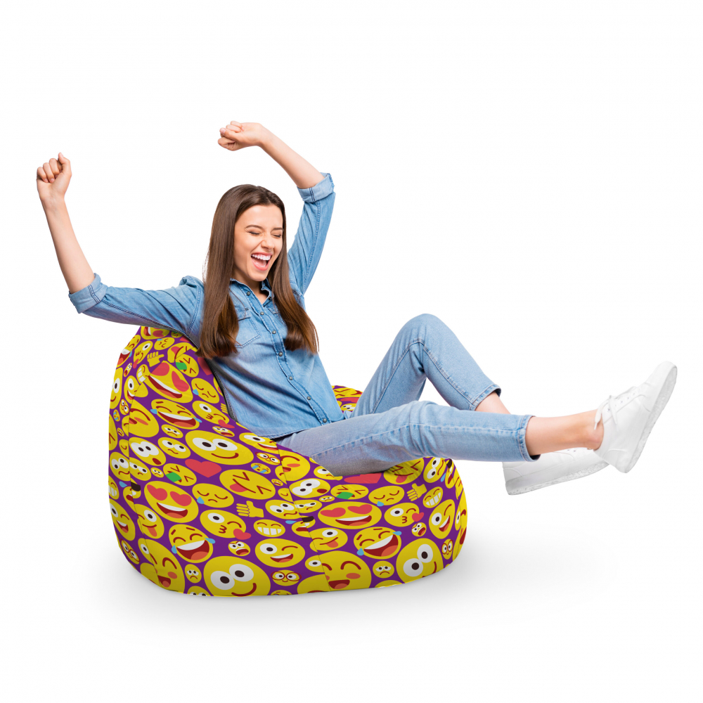 Fotoliu Puf Para XL Emoji Updeco | Relaxare & Gaming