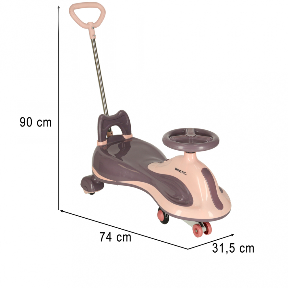 PlasmaCar Ikonka SwingFix S2 Pink cu siguranță maximă - imagine 6
