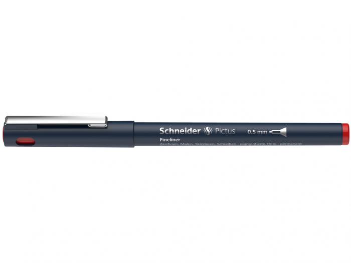 Fineliner Schneider Pictus, 0.5 mm, 4 culori, rezistent la apa