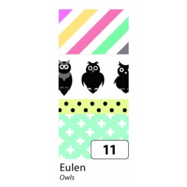 Banda Decorativa Owls Folia Paper, Set 4 Role - imagine 2
