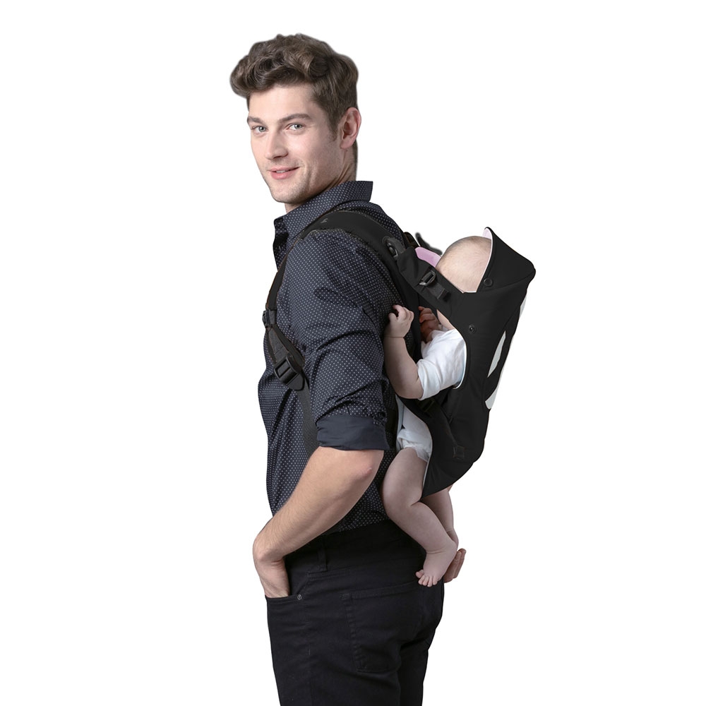 Marsupiu Chipolino Comfy Black Pink, 4 Pozitii - imagine 4