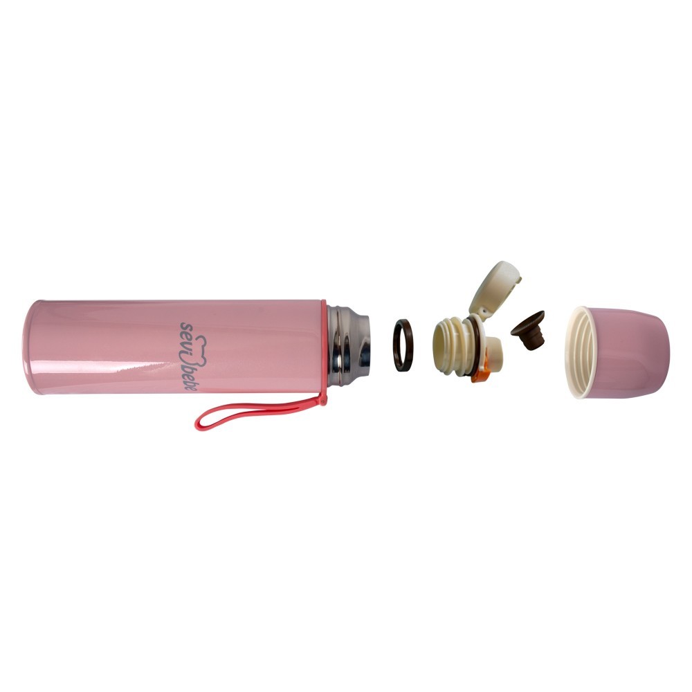 Termos Roz 500ml Sevibebe, Rezistent - imagine 3