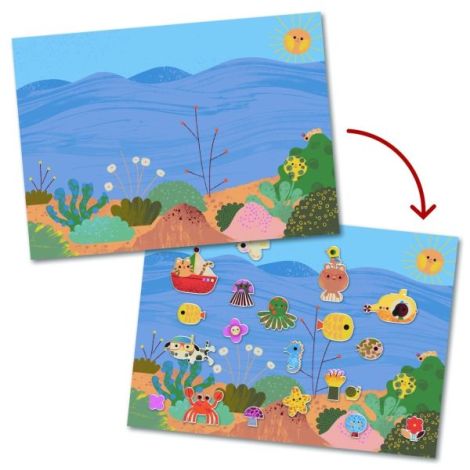 Abtibilduri Djeco Repozitionabile 3D La Mare și la Țară - imagine 3