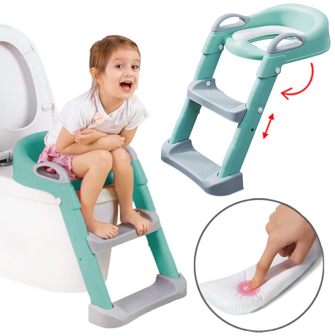 Reductor Toaleta Little Mom Pliabil cu Manere - imagine 3