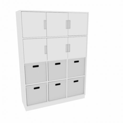 Set Mobilier Grădiniță Quadro 94 Alb | Moje Bambino - imagine 2