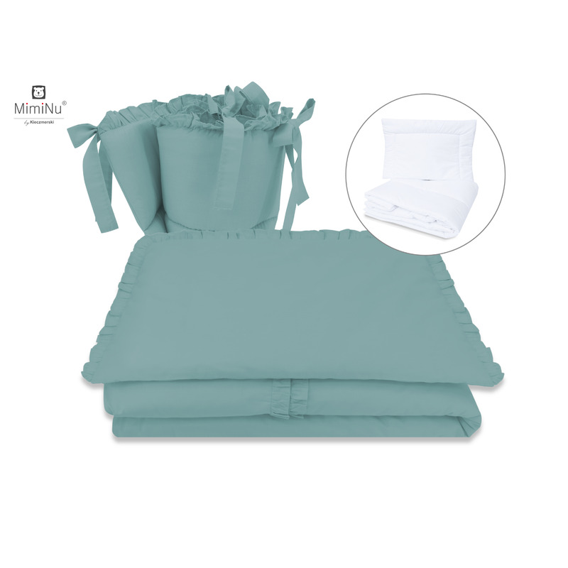 Set Lenjerie Patut 5 Piese Miminu Royal Green - imagine 4
