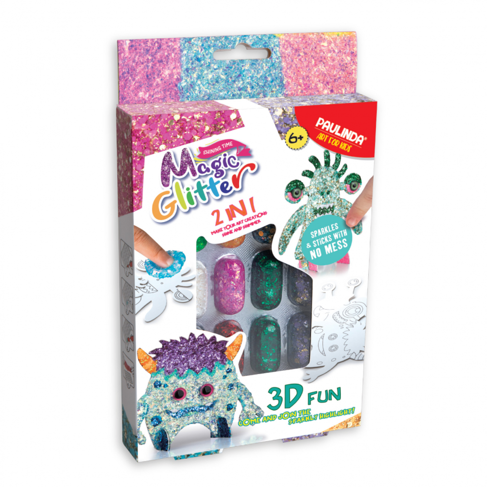 Set Strigo DIY Creează Monster 3D Glitter +6 ani