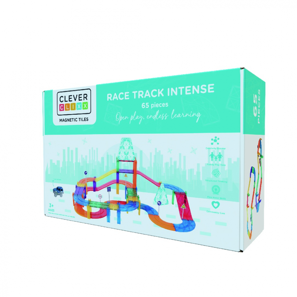 Joc Magnetic Traseu Curse 65 Piese Cleverclixx