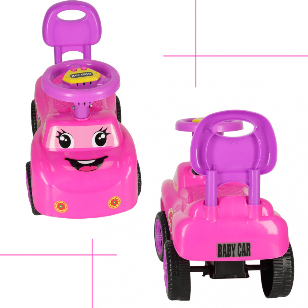 Mașinuță Ikonka Pink Fără Pedale, 1-3 Ani