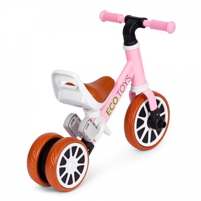 Bicicleta 2in1 Ecotoys Roz | 2-6 Ani - imagine 3