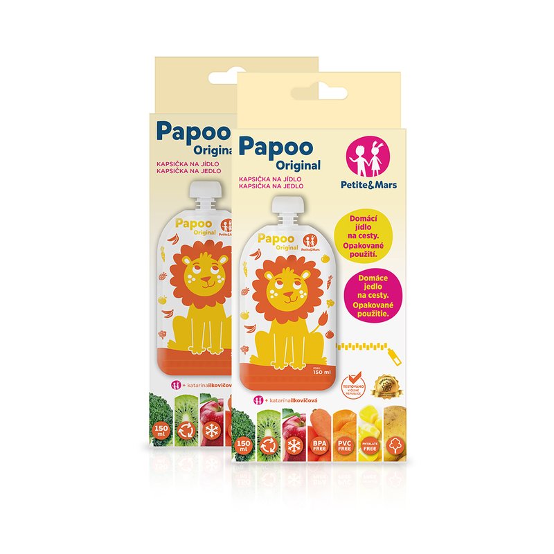 Set 6 Pungi Reutilizabile Hranire Bebe Papoo