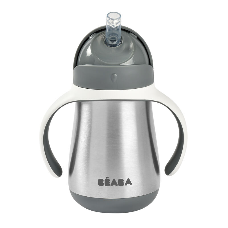 Cana Inox Beaba 250 ml, Mineral Grey - imagine 5