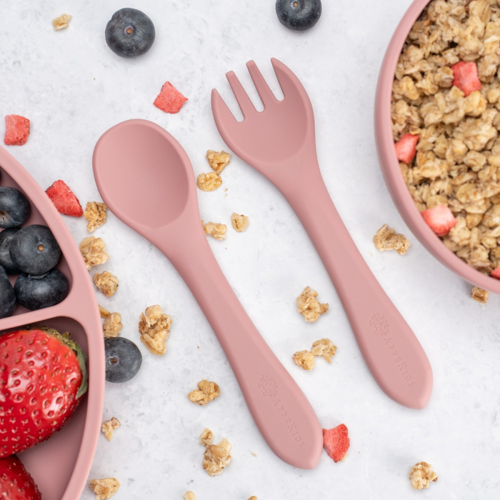 Set Diversificare AppeKids Silicon Old Rose - imagine 2