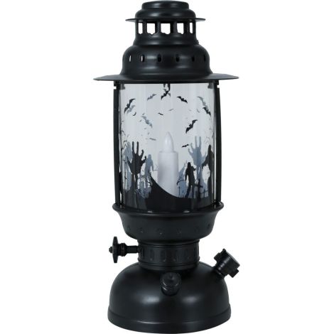 Felinar Halloween Negru Guirca cu LED - imagine 3