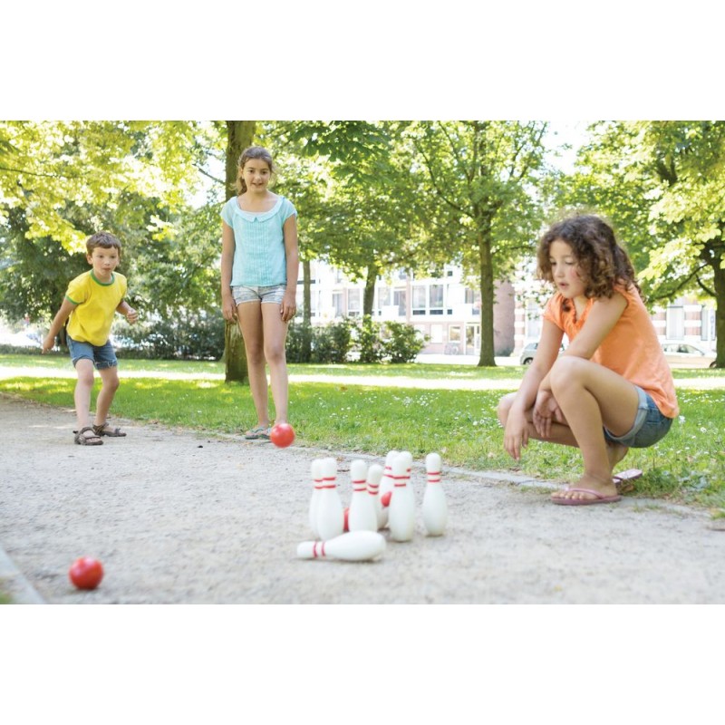 Set Bowling Lemn BS Toys | Joc Exterior Educativ - imagine 4