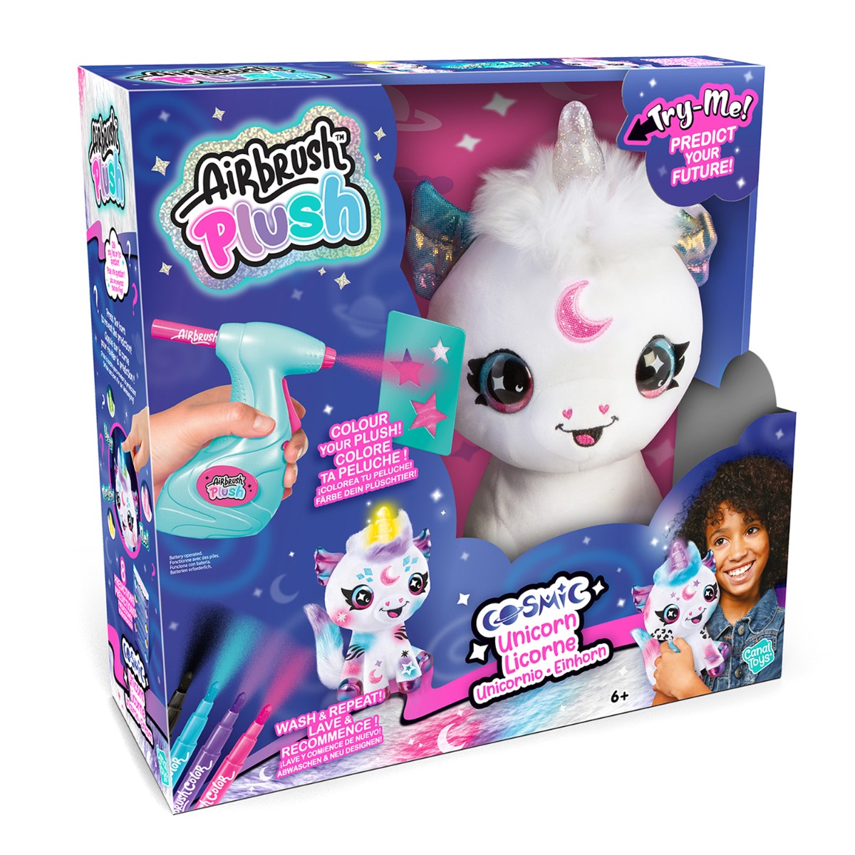 Airbrush Plush Unicorn de Colorat și Luminos