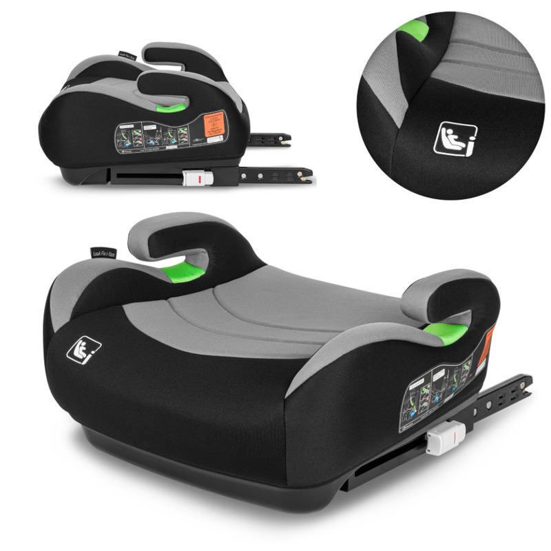 Înălțător Auto Lionelo Luuk Fix Isofix Gri i-Size - imagine 5