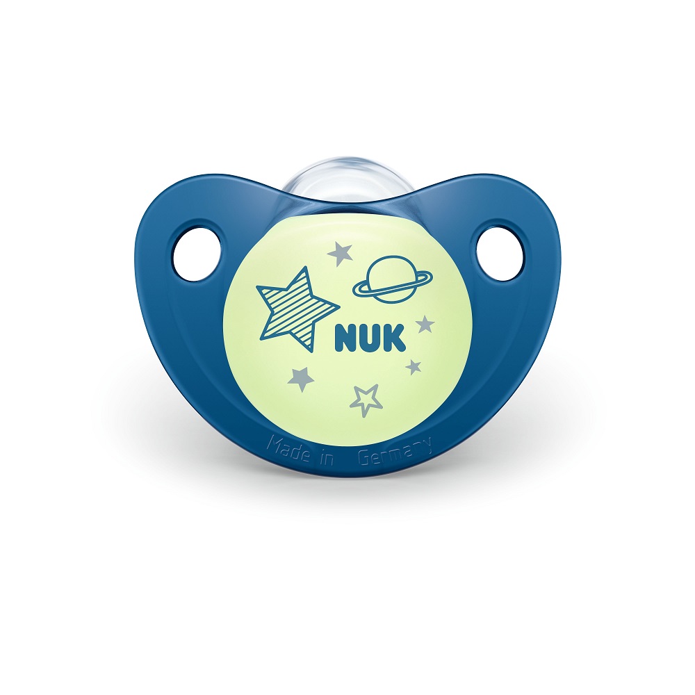 Suzeta NUK Saturn Night & Day, Silicon, 18-36 luni